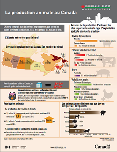 Vignette de l'infographie 1: La production animale au Canada