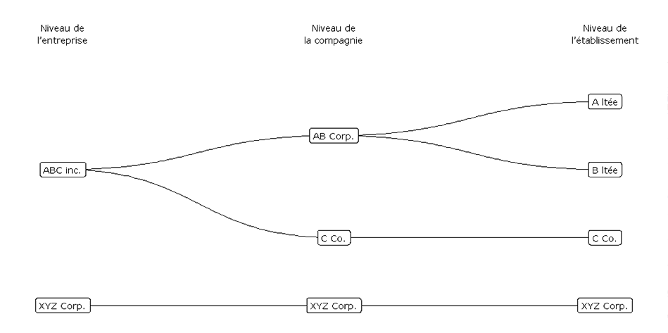 Figure 15 Structures d'entreprise complexes et simples