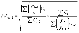 Équation 10 - Indice de volume de Fisher