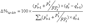 Équation 11 - Formule de contribution à la croissance