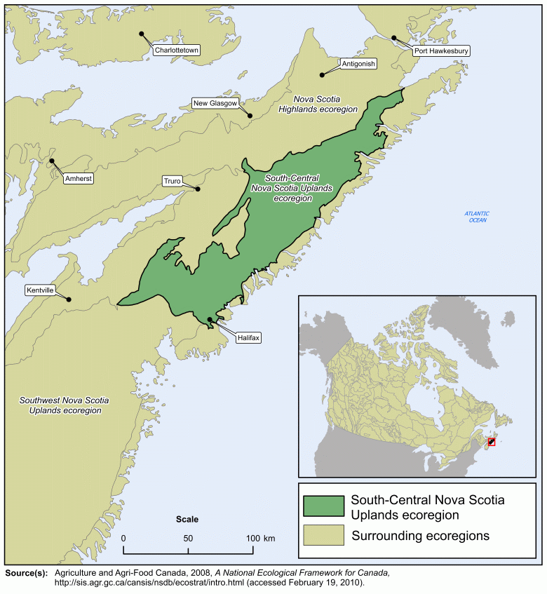 South-Central Nova Scotia Uplands ecoregion