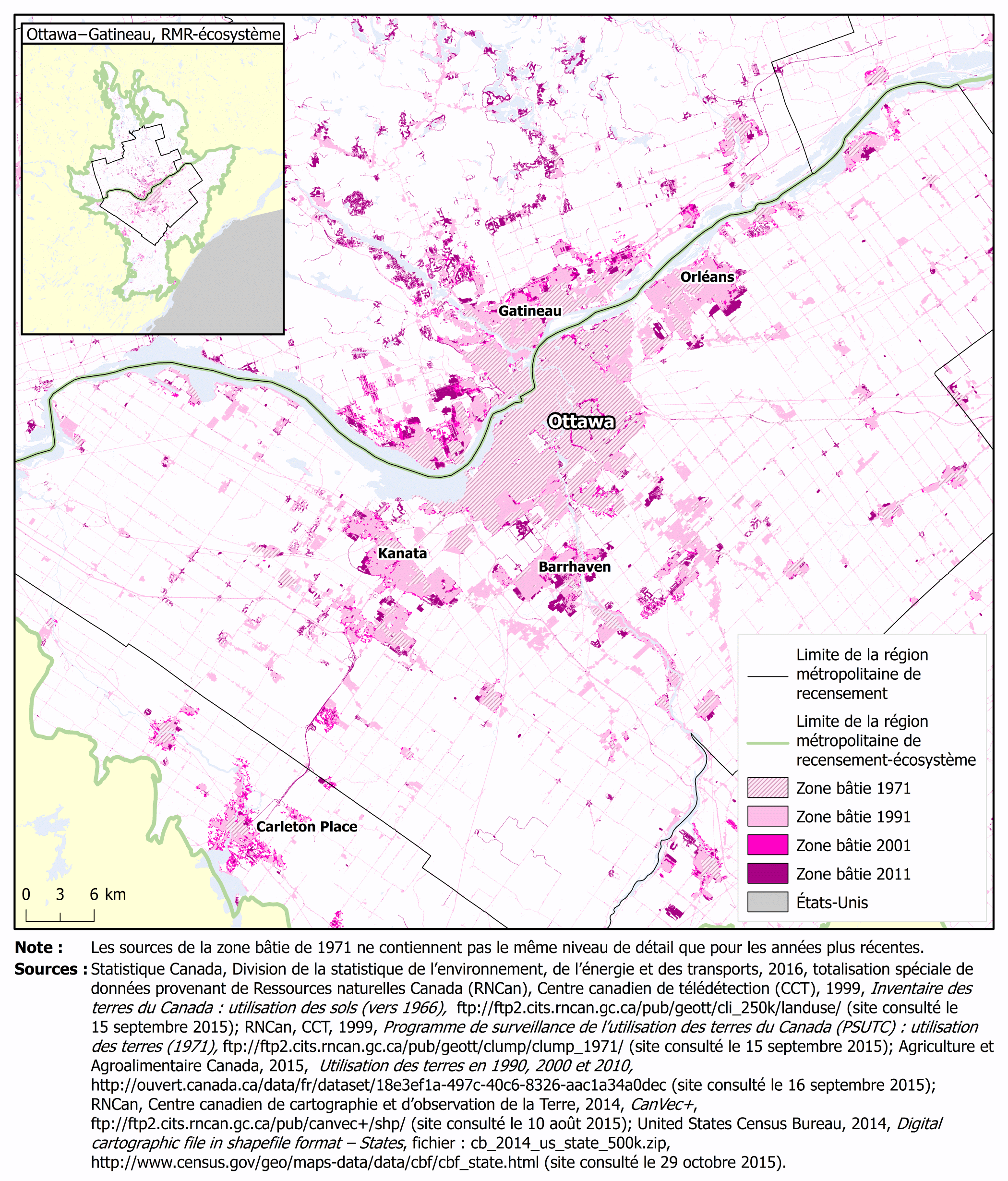 Carte 3.17 Ottawa&ndash;Gatineau (partie ontarienne)