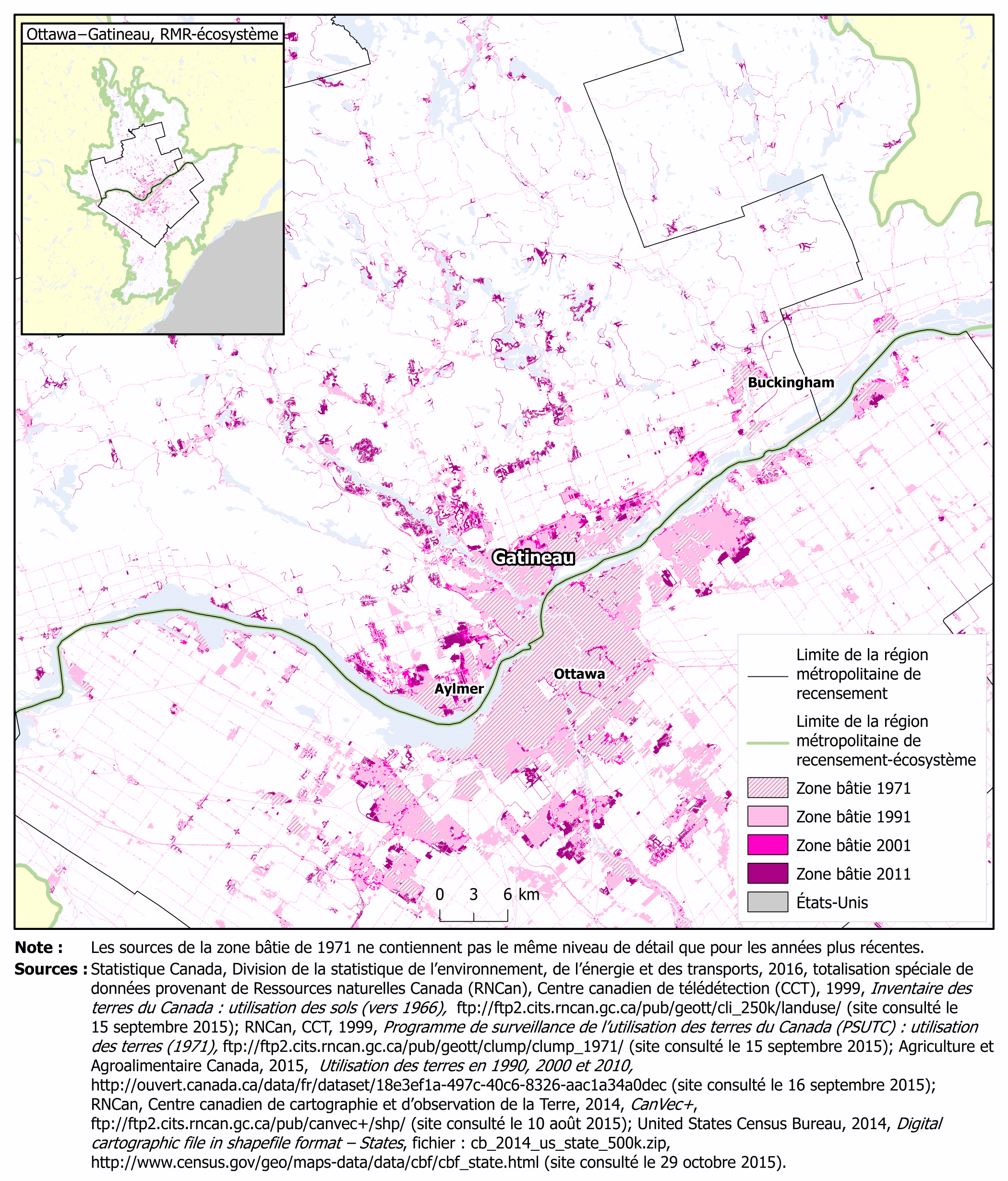 Carte 3.18 Ottawa&ndash;Gatineau (partie qu&eacute;b&eacute;coise)