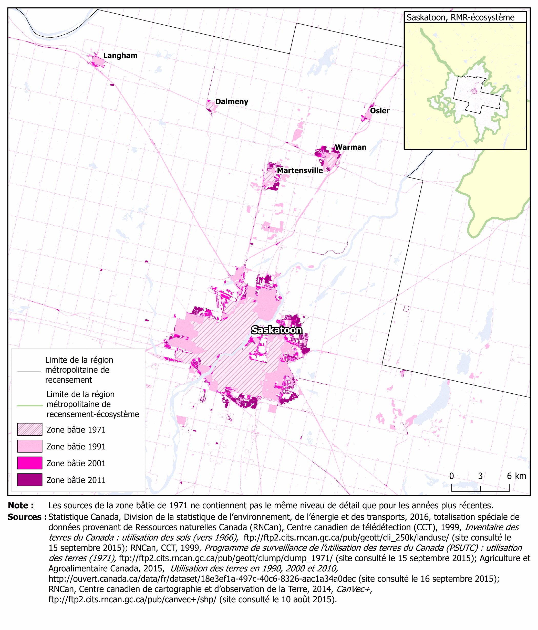 Carte 3.24 Saskatoon