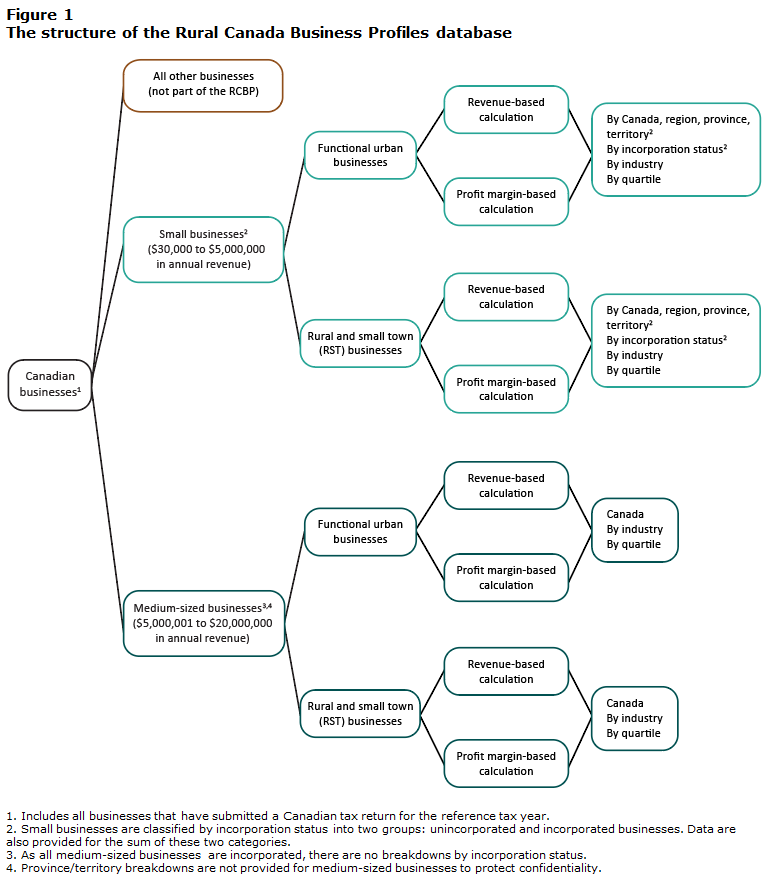 Figure 1. The structure of the Rural Canada Business Profiles Database