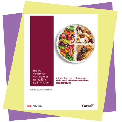 Page couverture du Guide alimentaire canadien