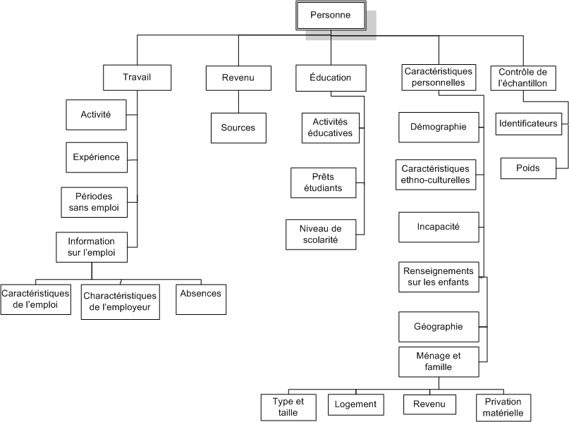 Figure 2. Organisation du contenu de l'EDTR