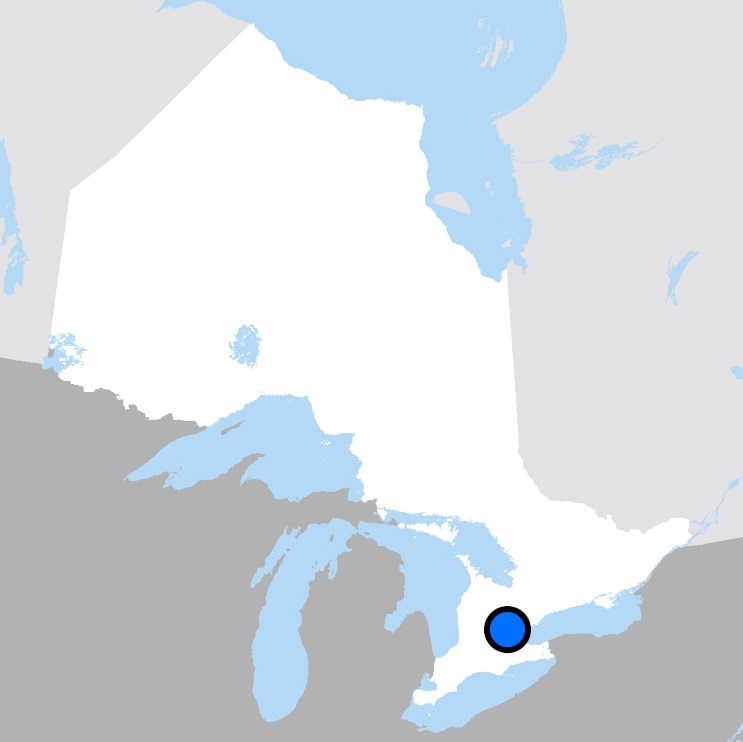 Carte montrant l’emplacement de Guelph (Ontario)