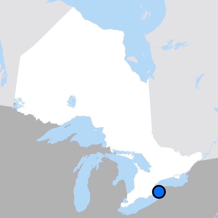 Carte montrant l’emplacement de St. Catharines–Niagara (Ontario)