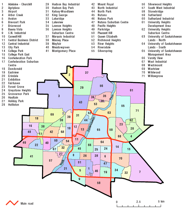 city of saskatoon neighbourhood map Neighbourhood Characteristics And The Distribution Of Crime In city of saskatoon neighbourhood map