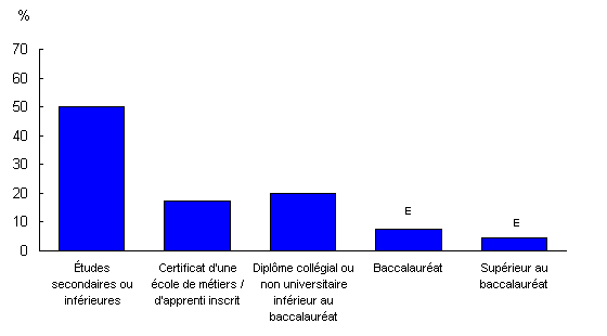 Graphique 3 Niveau de scolarité le plus élevé