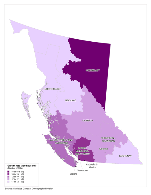 Economic Regions in British Columbia Canada