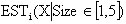 multiply the size (Sizei(X)) by the number of units