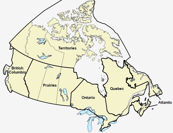 Image of geographical region of Canada