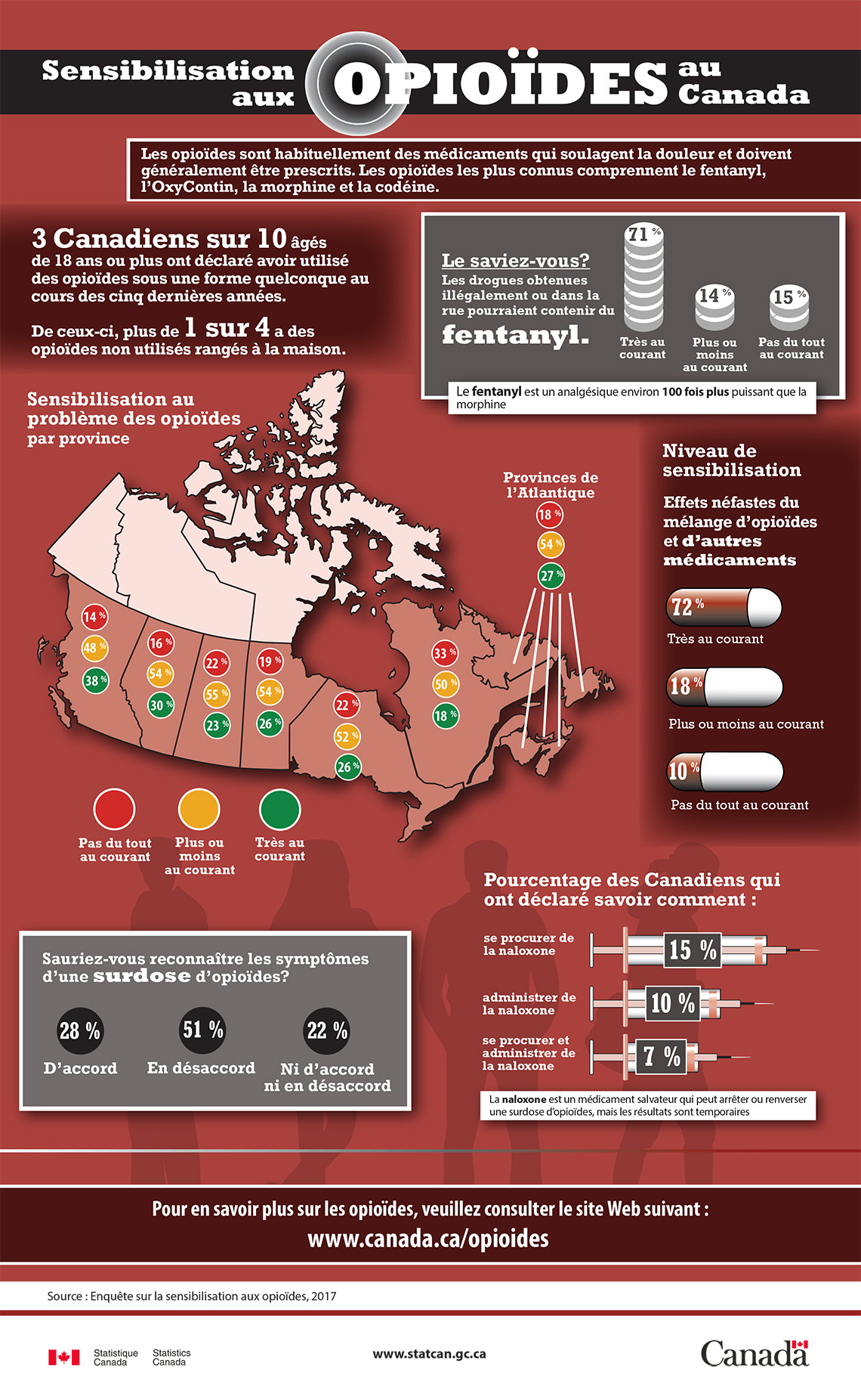 Infographie : Sensibilisation aux opioïdes au Canada
