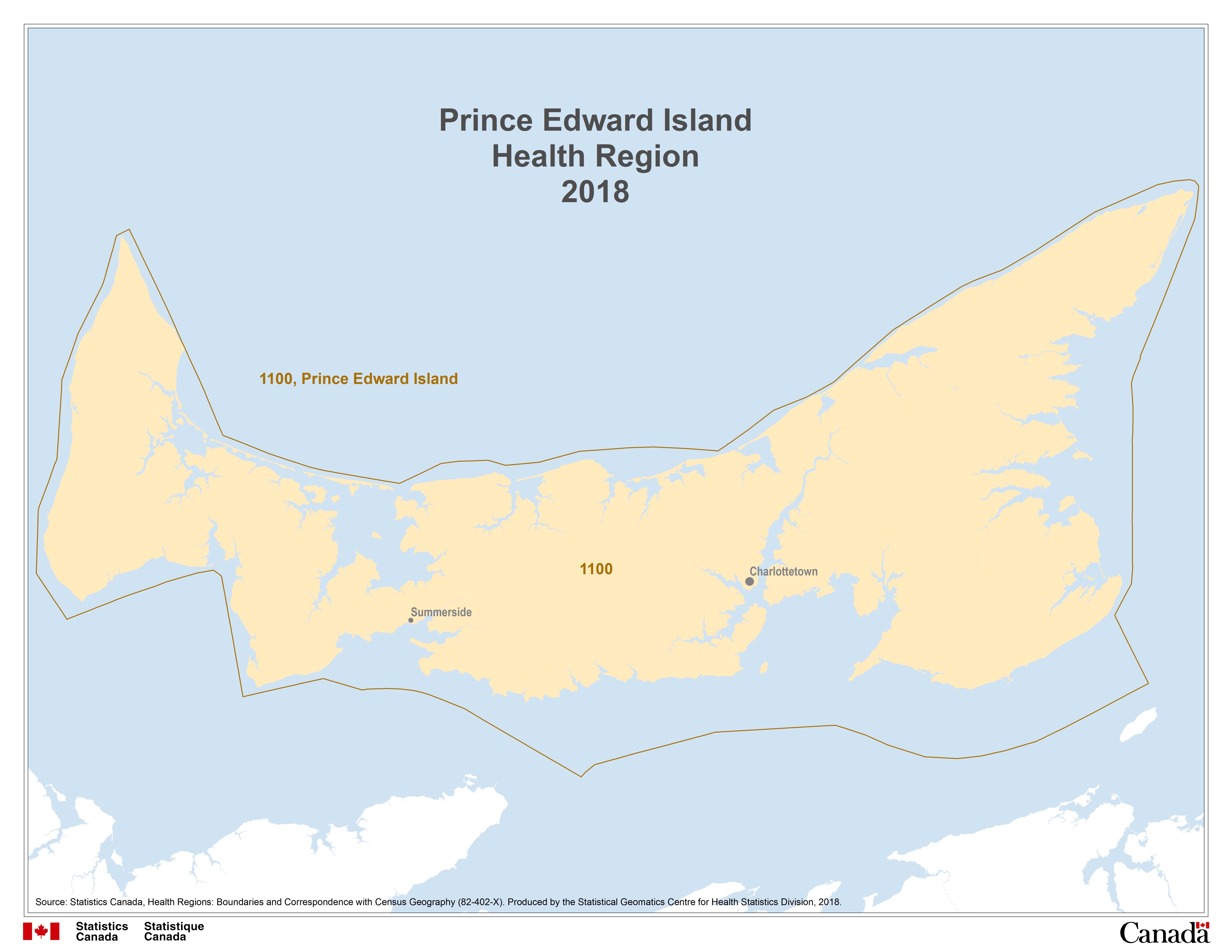 Map 2 Prince Edward Island Health Regions, 2018
