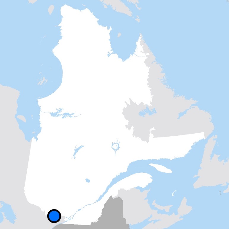 Map showing the location of Gatineau, Quebec