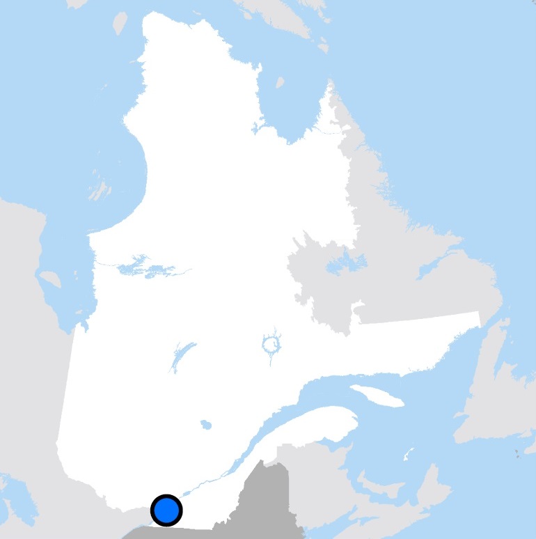 Carte montrant l’emplacement de Montréal (Québec)