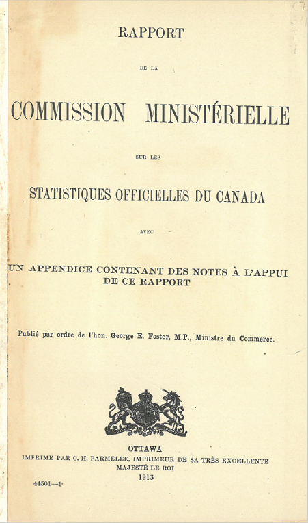Rapport de la Commission ministérielle sur les statistiques officielles du Canada 