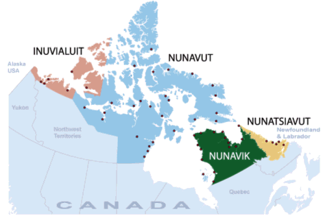 Map of Nunavut
